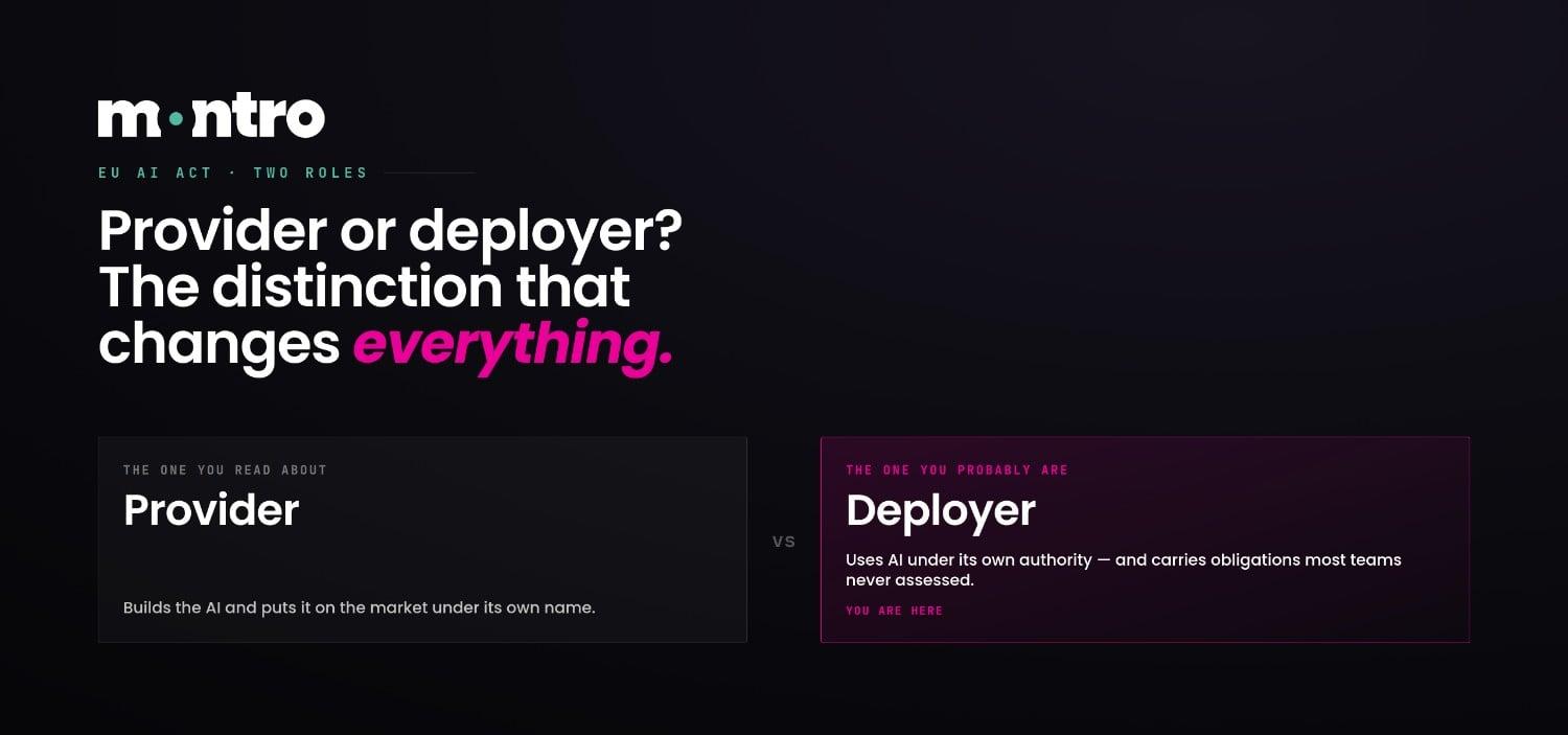 EU AI Act Provider vs Deployer: The Distinction That Changes Everything