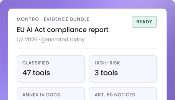 EU AI Act compliance evidence bundle